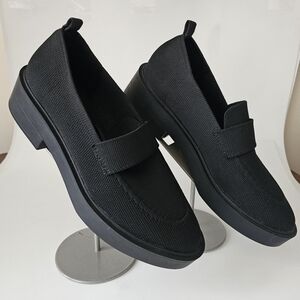 Steven New York Womens Black Knit Loafers Size 9 Casual Office Wear Shoes